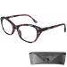 Mini glasses cateye anti -flashing glasses reading glasses with free case plastic glasses frame with spring hinge blue light filter women flowers pattern red 2.5 dioptria