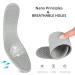 Breathable Double-Colored Shoe Insoles Inserts, Super-Soft & Sweat-Absorbent - 2 Pairs, Three-Layered Foam for Any Shoes (Grey) - Big Kids 3.5-4 Women 5.5-6 - Buy Online on GoSupps.com