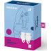 Satisfyer Menstrual Cup Set - Reusable & Sustainable 2-Piece (15ml & 20ml) | Easy Clean Transparent | Feel Confident - Buy Online on GoSupps.com