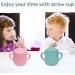Adocham Silicone Baby Cup with Straw & Handles | BPA-Free Toddler Sippy Training Cup 5oz (Cyan) - Buy Online on GoSupps.com