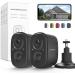 HOWIRAY Battery Operated Security Camera - 1080P Night Vision Motion Detection 2-Way Talk Wireless 2.4Ghz Cameras Outdoor I65 Waterproof Alarm for Home Garten Smallholding Black 2Pack Black - 2pcs - Buy Online on GoSupps.com