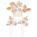 minkissy 1 Set Flower Headpieces Wedding Bride Hair Pin Hair Comb Bridal Hair Accessories for Women Girls