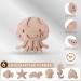 Coffelli Marine Animals Furniture Buttons - 6 Pack Wooden Knobs for Children's Rooms & Drawers | Beech & Birch Wood - Buy Online on GoSupps.com