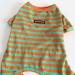 BT BEAR Colorful Striped Pajamas for Dogs | Soft Cotton One-Piece Costume for Bulldogs Puppies & Small to Medium Dogs (L Green/Orange) - Buy Online on GoSupps.com