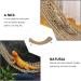 Balacoo Reptile Hammock Handmade Woven Lizard Lounger Natural Sea Grass Pet Mat with Suction Cups for Gecko Snakes Bearded Dragon Tank Accessories 75x18cm Beige - Buy Online on GoSupps.com