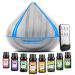500ML Scented Oil Diffusers with 8 Essential Oils Set Aromatherapy Diffusers Air Freshener Humidifiers with Remote Control 4 Timer Auto-waterless Shut-off for Bedroom Large Room Gray