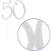 50 Cake Topper for 50th Birthday or Anniversary - Rhinestone Metal Party Decoration (Silver) - Buy Online on GoSupps.com