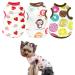 PETCARE 3 Pack Small Dog Shirts Soft Breathable Cotton Puppy T Shirt for Small Dogs Girl Spring Summer Cute Print Pet Tee Sleeveless Vest Chihuahua Yorkie Shih Tzu Pomeranian Cat Clothes Outfits XL(Fit 11-16 lbs) SET(Strawberry+Monkey+Donut)