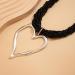 Shop Oralgo's Fashionable Multi-Layered Pearl Chok & Large Metal Heart Necklace - Statement Jewelry in Gold & Alloy - Buy Online on GoSupps.com