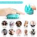 Silicone Shampoo Brush Scalp Massager for Hair Growth - Light Blue - Men, Women, Kids, Pets - Buy Online on GoSupps.com