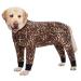 AXCIMOND Dogebody after op dogs one -part dogbody castration bitch/male op body dog recovery suit for dogs after the operation of long -sleeved wound protection suits Alternatively to neck crauses for dogs 4xl leopard