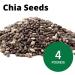 Cereausly Organic Black Chia Seeds - 4 Lb Bulk Pack | Non-GMO, Kosher, Gluten-Free, Vegan - Buy Online on GoSupps.com