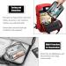 TSA Approved Clear Toiletry Bag Set - 3 Pcs Quart Size Makeup Bags for Men and Women - Carry-on Compliant Cosmetic Travel Bag (Black) - Buy Online on GoSupps.com
