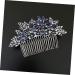 DOITOOL Wedding Tiara Dark Blue Hair Comb Headdresses for Women Bridal Glitter Barrette Girl Hair Clips Hair Combs for Women Accessories Flower Rhinestone Bride Wig European and American - Buy Online on GoSupps.com