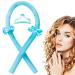 Heatless Hair Curler to Sleep in Overnight, Silk Ribbon Heatless Curls for Women Long Hair Styling Tools, Heatless Curling Rod Headband w/Scrunchies Hair Clips (Black) Blue
