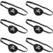 6 Pieces Pirate Eye Patch Black One Eye Skull Patch Pirate Captain Eye Patch Skull Crossbone Eye Patch 3D Adjustable Single Eye Patch Eye Mask for Adults Kids Party Favors Decorations