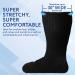 IMPRESA Extra Wide Socks for Men & Women - 2 Pairs for Lymphedema Swollen Feet & Legs - Bariatric Hospital & Cast Socks - Stretches Up to 30 Inches (Black - Buy Online on GoSupps.com
