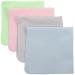 LOGOFUN 4Pcs Eyeglass Cleaning Cloths Comfortable Cleaning Cloths Portable Glasses Cleaning Cloths for Home Supplies - Colorful (Large)