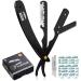 Utopia Care Professional Barber Straight Edge Razor Safety with 100-Pack Derby Blades - 100 Percent Stainless Steel (Black)