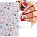 JMEOWIO 3D Embossed Christmas Glitter Nail Art Stickers Decals Self-Adhesive 5D Snowflake Xmas Winter Holiday Cute Snowman Nail Supplies Nail Art Design Decoration Accessories 4 Sheets - Buy Online on GoSupps.com