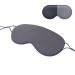 Sleep Mask DMaos Sleep Aid Super Soft Air Eyes Pillow Milk Silk and Warm Cloth Sides Adjustable Slip Hold Strap to Ears - Black + Gray