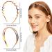 4 Piece Zigzag Sharks Tooth Headband Hair Comb Set - Non-Slip Hair Accessory for Women and Girls - Black/Brown - Buy Online on GoSupps.com