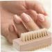 Wooden Cleaning Finger Nail Brush with Pig Bristles - Double-Sided Fingernail Brush Non-Slip Nails Scrubber for Scrubbing Fingernails and Toes - Buy Online on GoSupps.com