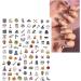 Halloween Nail Stickers 16 Sheets Self-Adhesive Nail Decal Pumpkin Ghosts Cobweb Nail Art Decoration Design Supplies - Buy Online on GoSupps.com