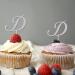 Monogram Letter D Cupcake Toppers Initial Single Letter Name Glitter Silver For Wedding Bridal Shower Cake Decorations Elegant Wreath Floral Customize Your Own Cupcake Toppers Wedding Gifts 6PCS Style-8 - Buy Online on GoSupps.com