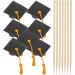 ABOOFAN 35pcs Graduation Cake Toppers Mini Graduation Caps Cupcake Picks for Class of 2024 Graduation Party Decorations - Buy Online on GoSupps.com