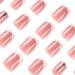 Short Square White French Press on Nails with Nail Tips Glitter powder fake nails press on nails Acrylic False Nails Cute Artificial Nails for Women and Girls - Buy Online on GoSupps.com