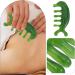 Minkissy Jade Scalp Massage Comb | Natural Wide Tooth Gua Sha Comb for Hair Growth & Antistatic Head Massage Device - Buy Online on GoSupps.com