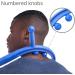 Body Back Buddy Elite - USA Made Trigger Point Massage Tool for Shoulder, Neck, and Back - Handheld Self Massager with Manual Cane Hook - Muscle Knot Remover - Patented Design (Blue Marbled) - Includes Instructions and Poster - Buy Online on GoSupps.com