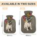 Mnsruu Hippie Puppy Dog Hot Water Bottle - 2L Velvet Cover for Hand & Foot Warmth Pain Relief & Cold Therapy - Buy Online on GoSupps.com