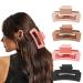 Twievo 8 Pack Large Hair Claw Clips - Matte Square Hair Claws Set for Women and Girls - Strong Hold Jaw Clips in Pink, Cream, Beige, and Black - Buy Online on GoSupps.com