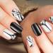 Maitys 120pc Short Square Rhinestone Flower Full Cover Press-On Nails - Glossy Acrylic Designs for Nail Salon & DIY Decoration - Women/Girls - Buy Online on GoSupps.com