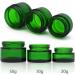 Zeoabsy 6-Piece 50ml Green Glass Cream Box Set with Silver Screw Lid & Spatulas Perfect for Gels Creams & Ointments | International Shipping - Buy Online on GoSupps.com