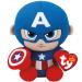 TY Marvel Avengers Captain America Regular Licensed Squishy Beanie Baby Soft Plush Toys Collectible Cuddly Stuffed Teddy
