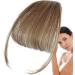 Clip in Bangs Real Hair Human Hair Bangs Extensions Clip on Air Bangs Neat Bangs Hair Extension Natural Color Fringe Hairpieces Hair Bangs for Daily Wear Light Brown - Buy Online on GoSupps.com