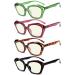 Eyekepper 4-pack Reading Glasses Blue Light Blocking Women Readers Oval Lens +4.0 Blue Light Blocking Reading Glasses 4.0 x