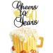 Arthsdite Cheers to 40 Years Cake Topper with Beer 40th Birthday Cake Picks Forty Years Old Birthday Party Decorations Supplies- Black Gold Glitter Black Gold 40