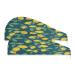 Lemon Tree Dry Hair Cap 2 Piece Quick Drying Towel Set with Button Headband Super Absorbent Soft & Comfortable