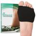 Pedimend Metatarsal Pads for Women and Men Ball of Foot Cushion - Gel Sleeves Cushions Pad - Fabric Soft Socks for Supports Feet Pain Relief Black Large (UK 6-11)