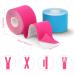 3 Rolls Kinesiology Tape - Waterproof Sports Tape for Muscles Knees Shoulders & Elbows (Blue/Pink/Black 5m x 5cm) - Buy Online on GoSupps.com