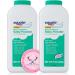 Pure Cornstarch Baby Powder Bundle. Includes Two 15oz Canisters of Equate Hypoallergenic Pure Cornstarch Baby Powder with Aloe Vera and Vitamin E Plus a Carefree Caribou Pink Compressed Facial Sponge! - Buy Online on GoSupps.com