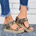 Stylish Women's Wedge Heel Sandals - Summer Open Toe Casual Slides Breathable Non-Slip Beach Footwear in Snake Pattern (EU 39-43) - Buy Online on GoSupps.com