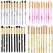 10pc Professional Marble Effect Kabuki Make Up Cosmetic Brush Set | Great for Foundation Blending Concealer Eye Face Liquid Powder Cream (White) - Buy Online on GoSupps.com