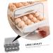 Generic Egg Storage Box Fridge Drawers Egg Tray for Home Wear-resistant Egg Drawer Organizer With Cover Grey 21.5x22.5x14cm - Buy Online on GoSupps.com