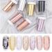 BornBeauty 7 Colors Rose Gold Nail Foils Starry Sky Glitter Nail Art Transfer Stickers Paper Holographic Nail Art Tips (7colors)