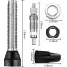 Hestya 9-Piece Presta Valve Stem Kit with 40mm Tubeless Valve + Core Remover Tool - Black - Buy Online on GoSupps.com